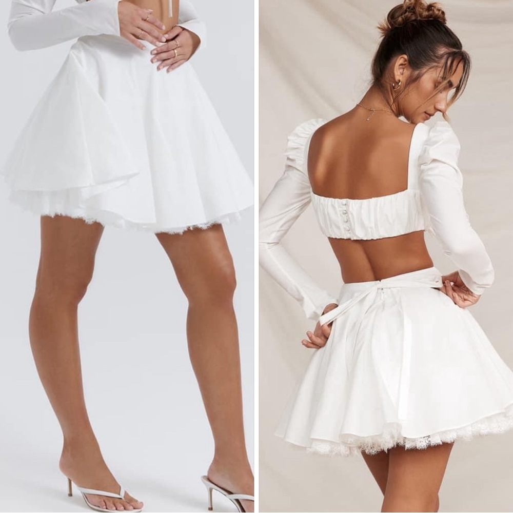 House Of Cb NAHLA
WHITE BOW MINI SKIRT